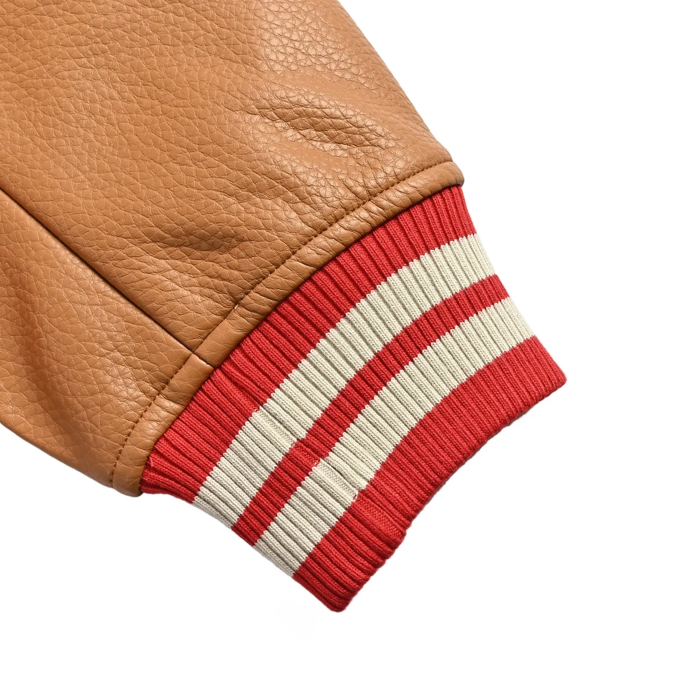 Louis Vuitton/Louis Vuitton lining presbyopia hem leather patch baseball jacket jacket